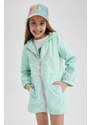 DEFACTO Girl's Waterproof Hooded Raincoat