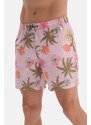 Dagi Pink Striped Floral Des. Medium Shorts