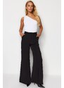 Trendyol Black Palazzo/Extra široké kalhoty s širokými nohavicemi