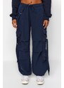 Trendyol Navy Blue Regular Waist Jogger Jeans s cargo kapsou