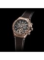 Ralph Christian Watches Zlaté pánské hodinky Ralph Christian s koženým páskem The Delta Chrono - Rose Gold 45MM