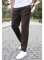 Madmext Brown Basic Jogger Trousers 5486