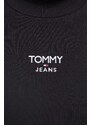 Šaty Tommy Jeans černá barva, mini