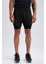 DeFactoFit Slim Fit Premium Sports Shorts With Legginng