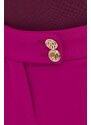 Kalhoty Liu Jo dámské, fialová barva, jednoduché, medium waist