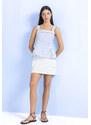 DEFACTO A Cut Wowen Fabrics Normal Waist Mini Skirt