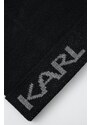 Čepice z vlněné směsi Karl Lagerfeld černá barva