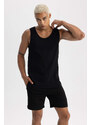 DEFACTO Slim Fit Printed Ribana Crew Neck Sleeveless Undershirt