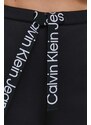 Tepláky Calvin Klein Jeans černá barva, hladké
