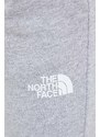 Tepláky The North Face šedá barva, melanžové