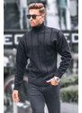 Madmext Black Turtleneck Regular Fit Men's Sweater 6834