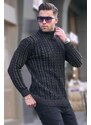 Madmext Black Turtleneck Knitted Detailed Sweater 6317