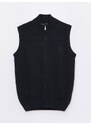 LC Waikiki Standard Fit Men's Knitwear Vest with a Stand Up Collar.