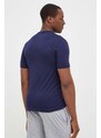 Bavlněné tričko HUGO 3-pack tmavomodrá barva, s potiskem