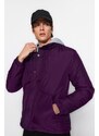 Trendyol Dark Purple Regular Fit Puffer Zimní bunda