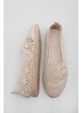 Marjin Women's Knitted Espadrilles Casual Shoes Erlin Beige