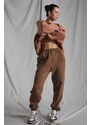 Madmext Women's Camel Oversized Sweatpants With An Elastic Waist