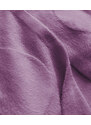 MADE IN ITALY Dlouhý vlněný přehoz přes oblečení typu "alpaka" v barvě lila s kapucí (908)