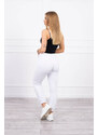 K-Fashion Bílé bavlněné kalhoty