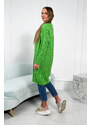 K-Fashion Světle zelený kostkovaný svetr