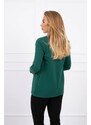 K-Fashion Tmavě zelené sako s klopami