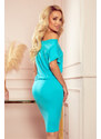 Světle modré dámské sportovní šaty s krátkými rukávy model 15443170 - numoco