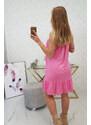 K-Fashion Šaty s tenkým páskem růžové