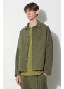 Bavlněná bunda A.P.C. zelená barva