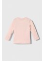 Dětské tričko s dlouhým rukávem Pinko Up růžová barva
