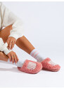 Women's pink Shelvt fur slippers