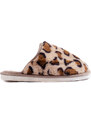 Shelvt BONA SLIPPERS IN LEOPARD PRINT