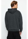 Trendyol Anthracite Men's Oversize/Wide-Cut Hoodie Sweatshirt