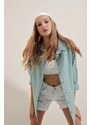 Bigdart 3900 Oversized Basic Long Shirt - Sea Green