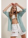 Bigdart 3900 Oversized Basic Long Shirt - Sea Green