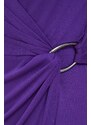 Šaty Lauren Ralph Lauren fialová barva, midi