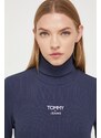 Šaty Tommy Jeans tmavomodrá barva, mini