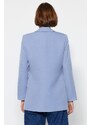 Trendyol Light Blue Regular Lined Buttoned Woven Blazer Jacket