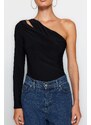 Trendyol Black Window/Cut Out Detailed Bodysuit