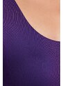 Trendyol Purple Fitted/Situated, Crinoline Collar Soft Fabric, Flexible With Snap Buttons Knitted Body