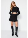 Trendyol Black Mini Cotton Sweater Skirt