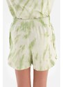 Dagi Light Green Meter Printed Short Sleeve T-Shirt Shorts Pajama Set