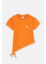 Dagi Orange Tie Detailed Short Sleeved T-shirt, Shorts Pajamas Set.