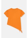 Dagi Orange Tie Detailed Short Sleeved T-shirt, Shorts Pajamas Set.