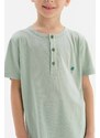 Dagi Mint Half Pops, Embroidery Detailed T-shirts, Shorts, Pajamas Set.