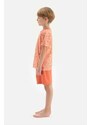 Dagi Orange Boy's Size Printed Short Sleeve Shorts Pajamas Set