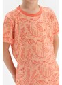 Dagi Orange Boy's Size Printed Short Sleeve Shorts Pajamas Set