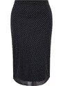 Trendyol Curve Black Polka Dot Tulle Knitted Skirt