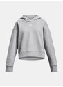 Under Armour Mikina UA Rival Fleece Crop Hoodie-GRY - Holky