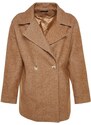 Trendyol Camel Oversize Wide Cut Stamped Coat