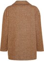 Trendyol Camel Oversize Wide Cut Stamped Coat